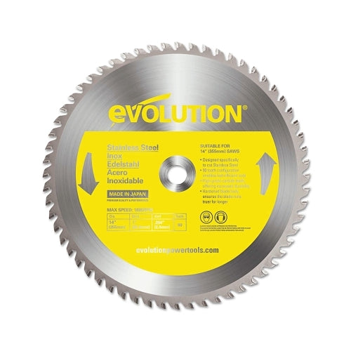 Evolution Tct Metal-Cutting Blade, 14 In, 1 Inches Arbor, 1600 Rpm, 90 Teeth - 1 per EA - 14BLADESSN