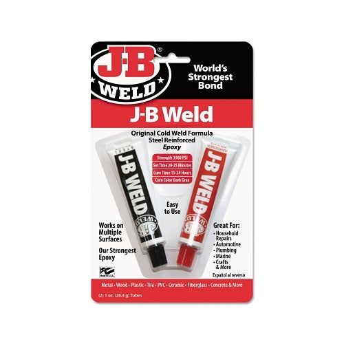 JB Weld Composé de soudure à froid, 2 oz (2 x 1 oz) emballé sous peau, gris foncé - 1 par EA - 8265S