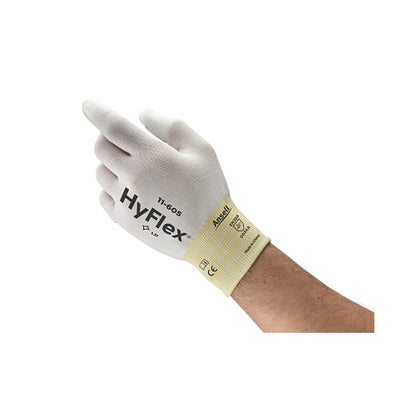 Hyflex 11-605 Fingertip-Coated Gloves, White - 12 per DZ