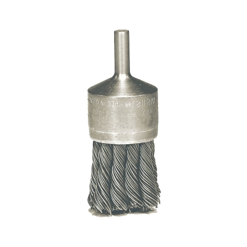 Weiler Knot Wire End Brush, Stainless Steel, 1-1/8 Inches Dia X 0.020 Inches Wire, 22000 Rpm, 1 Ea/Ea - 1 per EA - 10032