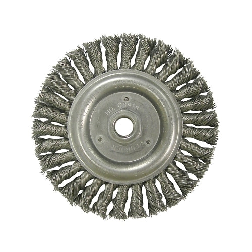 Weiler Roughneck Stringer Bead Wheel, 6 Inches D X 1/2 W, 30 Knots, .023 Wire, 12500 Rpm - 1 per EA - 08916