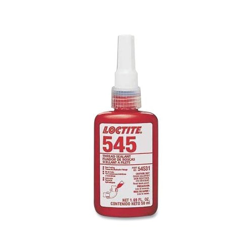 Loctite 545 Sellador de roscas, accesorios hidráulicos/neumáticos, 50 ml, botella, morado - 1 por EA - 135486