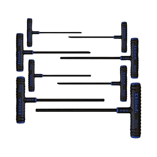 Eklind Tool Power-T Hex Key Sets, 8 Per Set, Hex Tip, Metric, 9 Inches Handle - 1 per SET - 64908