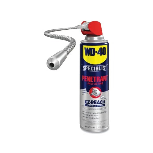 WD-40 Specialist Fast-Acting Penetrant Spray With Flexible Straw, Net Fill 13.5 Oz, Aerosol Can - 6 per BX - 300486