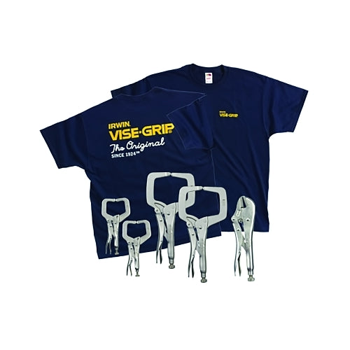 Irwin Vise-Grip The Original 5-Pc Locking Plier And Clamp Set With T-Shirt, (2) 6 In; (1) 10 In; (2) 11 In - 1 per ST - 74