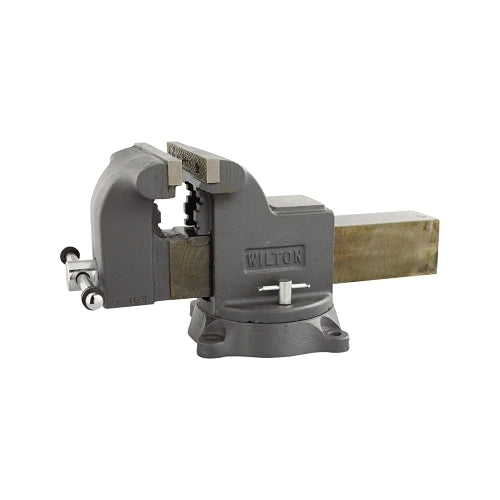 Wilton Shop Bench Vise, 8 Inches Jaw Width, 4 Inches Throat Depth, Swivel Base - 1 per EA - 63304