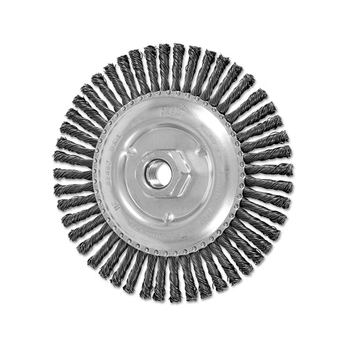 Advance Brush Stringer Bead Twist Knot Wheel, 6 D X 3/16 W, .02 Carbon Steel Wire, 48 Knots - 1 per EA - 82487
