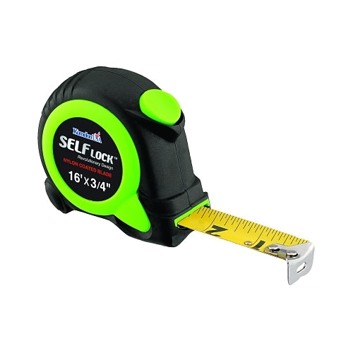 Komelon Usa Self Lock Measuring Tape, 3/4 Inches X 16 Ft, Green/Black - 1 per EA - SL2816