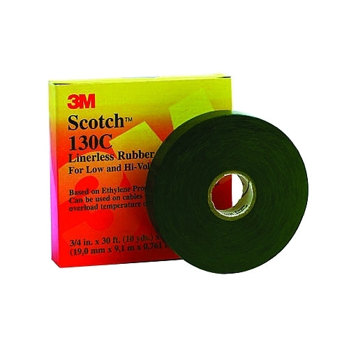 Ruban d'épissage sans doublure Scotch 130C, 30 pi X 1 po, noir - 1 par RL - 7000006090