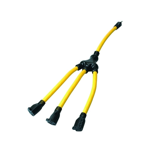 Southwire Adapters, W-Adapter, 3 Outlets, 5 In, Yellow - 1 per EA - 090198802