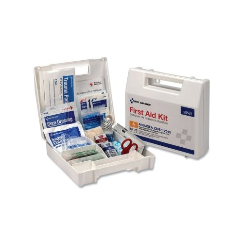 First Aid Only Bulk First Aid Kit, 25 Person, Plastic Case, Portable/Wall Mount - 1 per EA - 90588