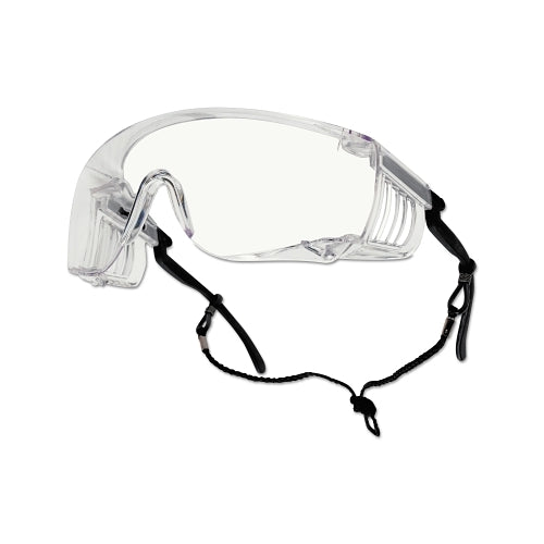 Bolle Safety Override Safety Glasses, Clear Poly Anti-Fog/Anti-Scratch Lens, Black Frame - 1 per PR - 40054