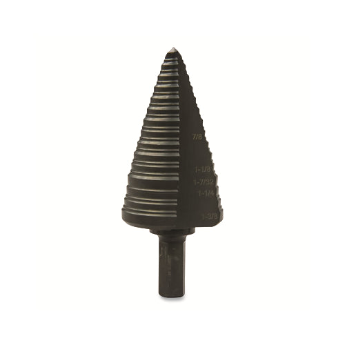 Greenlee Gsb Series Step Bit, 1-1/8 In, 3/16 Inches To 1/8 Inches Dia Cutting, 5-Step - 1 per EA - GSB12