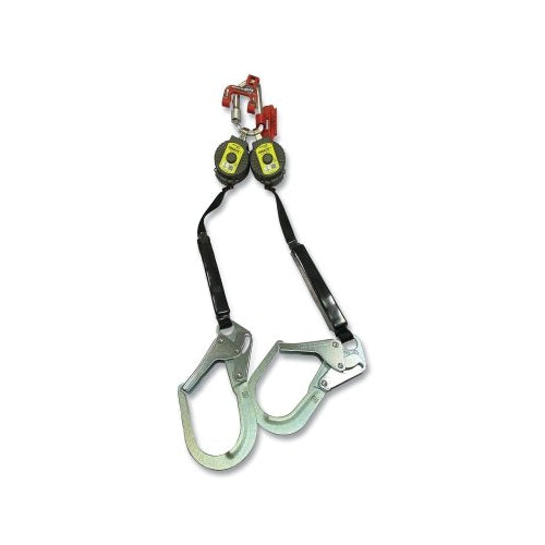 Honeywell Miller Turbolite_x0099_+ Twin Fall Limiter, Vectran, 6 Ft L, Carabiner With G2 Connector, 420 Lb, Locking Rebar Hook, 2 Legs - 1 per EA - MTL-OHW2-28/6FT