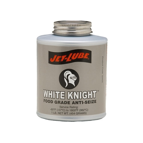 Jet-Lube White Knight x0099  Food Grade Anti-Seize Compound, 1 Lb Brush Top Can - 12 per CA - 16404