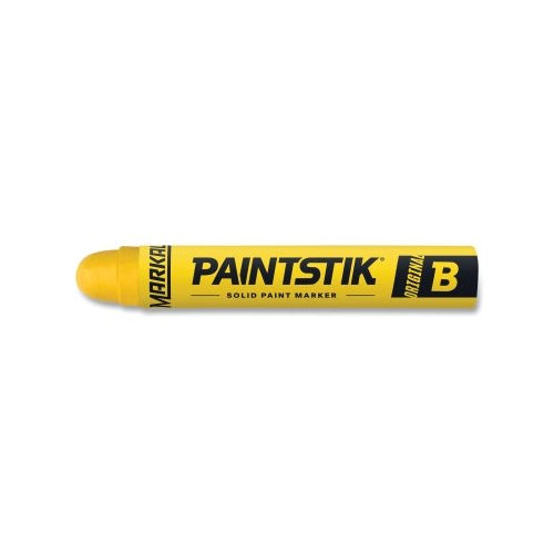 Markal Paintstik Original B Solid Paint Marker, 11/16 Inches Dia, 4-3/4 Inches L, Yellow - 12 per DZ - 80221