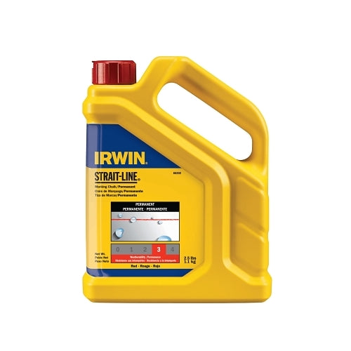 Irwin Strait-Line Permanent Staining Marking Chalk 2.5 Lb, Bottle, Red - 1 per BTL - 65202