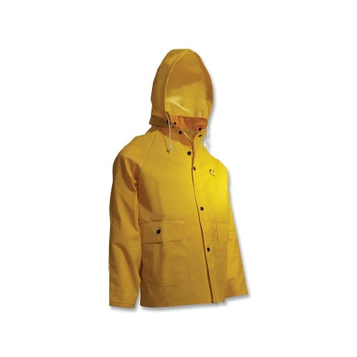 Onguard Sitex Rain Jacket, Detachable Hood, 0.35 Mm Thick, Pvc/Polyester, Yellow, 2X-Large - 1 per EA - 7653500.2X