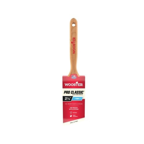 Wooster Pro Classic Black China Bristle Paint Brushes, 2-1/2 Inches W, Black China Bristle, Wood Handle - 6 per BX - 0Z12930024