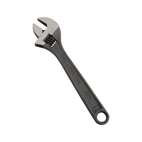 Proto Protoblack Adjustable Wrench, 8 Inches L, 1-1/8 Inches Opening, Black Oxide - 1 per EA - 708SB