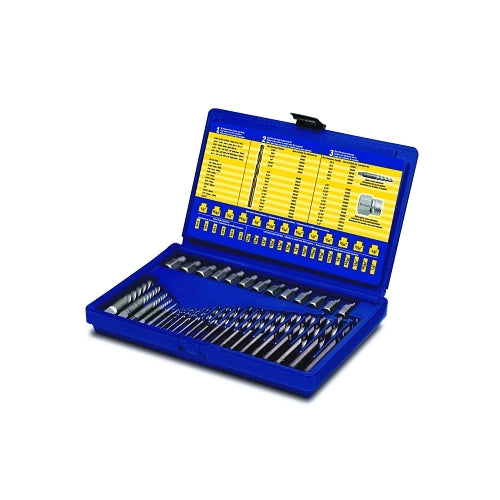 Irwin Hanson Screw Extractor And Drill Bit Set, Ex-1 To Ex-6, 1/8 Inches To 1/2 In, Hard Case - 1 per ST - 11135ZR