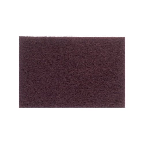 Carborundum Hand Pad, 6 Inches W X 9 Inches L, Very Fine, Aluminum Oxide, Maroon, Rust Removal/Light Sanding - 60 per PK - 05539574700