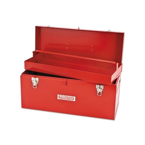 Proto General Purpose Tool Box, Double Latch, 20 Inches W X 8-1/2 Inches D X 9-1/2 Inches H, Steel, Red - 1 per EA - J9975NA