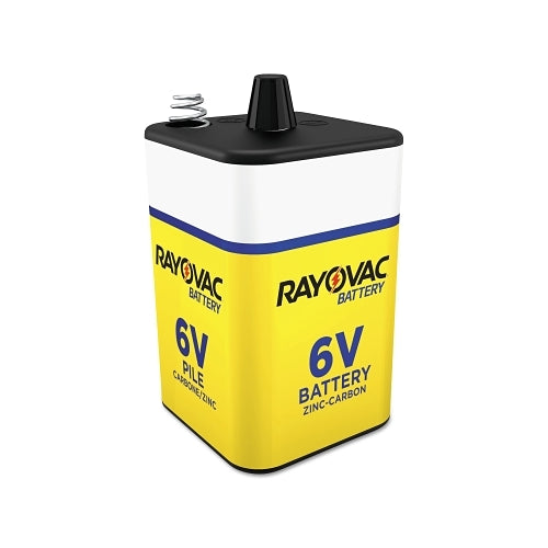Rayovac 6-Volt Spring Terminal Battery, Heavy Duty, 908D, Carbon-Zinc - 1 per EA - 944C