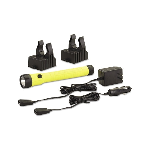 Streamlight Polystinger Led Haz-Lo Linterna recargable, 4 celdas, 260 lúmenes, amarillo, cargador Ac/Dc - 1 por EA - 76412