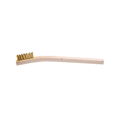 Anchor Brand Inspection Brushes, 3 X 7 Rows, Brass, Bent Wood Handle - 1 per EA - 97031