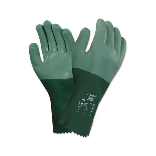 Ansell Alphatec 08-352 Neoprene Coated Gloves, Rough Finish, Size 9, Green - 12 per DZ - 103625