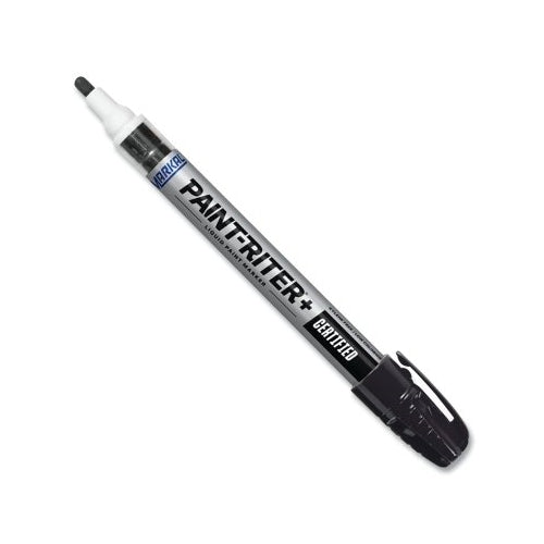 Markal Paint-Riter+ Certified Liquid Paint Marker, Black, 1/8 Inches Tip, Medium - 12 per BX - 96883