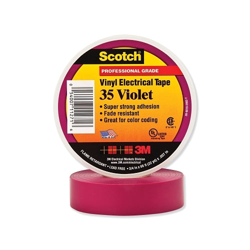 Scotch x0099  Vinyl Electrical Color Coding Tape 35, 3/4 Inches X 66 Ft, Violet - 1 per RL - 7000058437