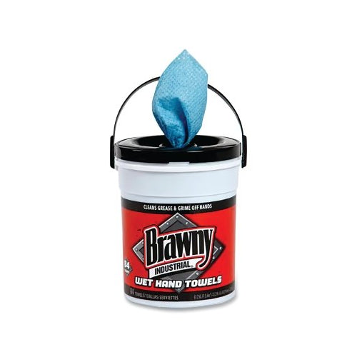 Georgia-Pacific Brawny Industrial Wet Hand Towel, 12 Inches L, 8 Inches W, Blue, Pail - 6 per CA - OC21500