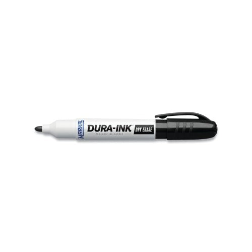 Markal Dura-Ink Dry Erase Marker, Black, 1/8 In, Felt - 1 per EA - 96571