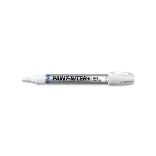 Markal Paint-Riter+ Water Removable Marker, White, 1/8 In, Medium Tip - 1 per EA - 97030