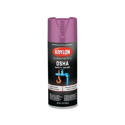 Krylon Osha Safety Color Spray Paint, 12 Oz Fill, Aerosol Can, Safety Purple, Gloss - 6 per CS - K01929777