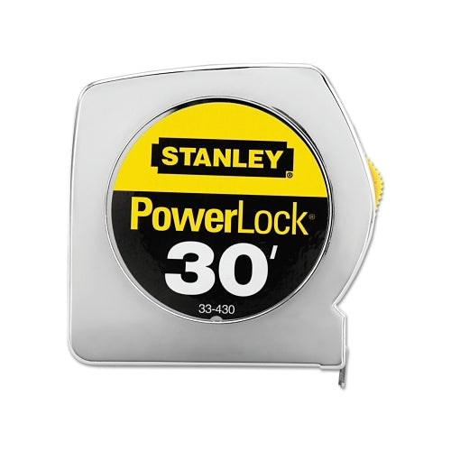 Stanley Powerlock Tape Rules Wide Blade, 1 Inches X 30 Ft - 1 per EA - 33430