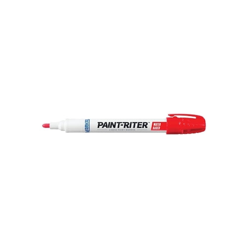 Markal Paint-Riter Water-Based Paint Marker, Red, 1/8 In, Medium Tip - 12 per BX - 97402