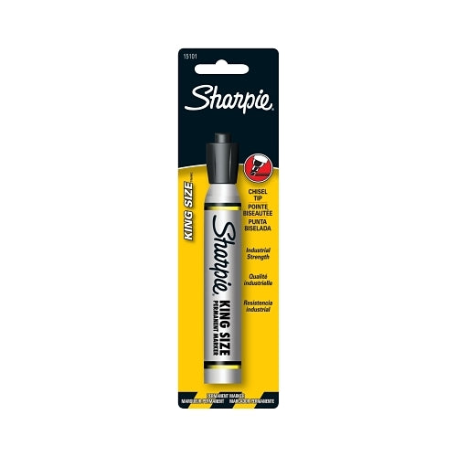 Sharpie King Size Permanent Marker, Black, Large Chisel Tip, 6 Count - 6 per PK - 2178476