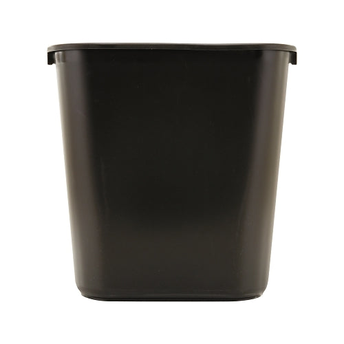 Rubbermaid Commercial Deskside Papelera de plástico, rectangular, 7 gal, negro - 1 por EA - FG295600BLA