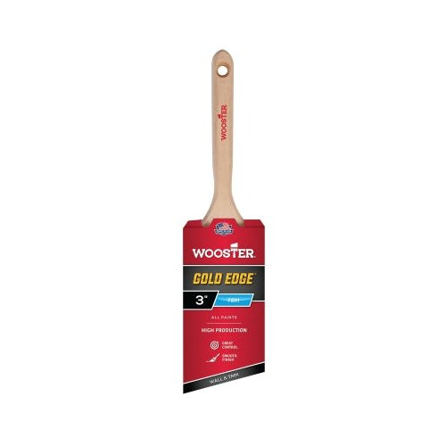 Wooster Gold Edge Paint Brushes, 3 Inches W, Polyester, Wood Handle - 6 per BX - 0052310030