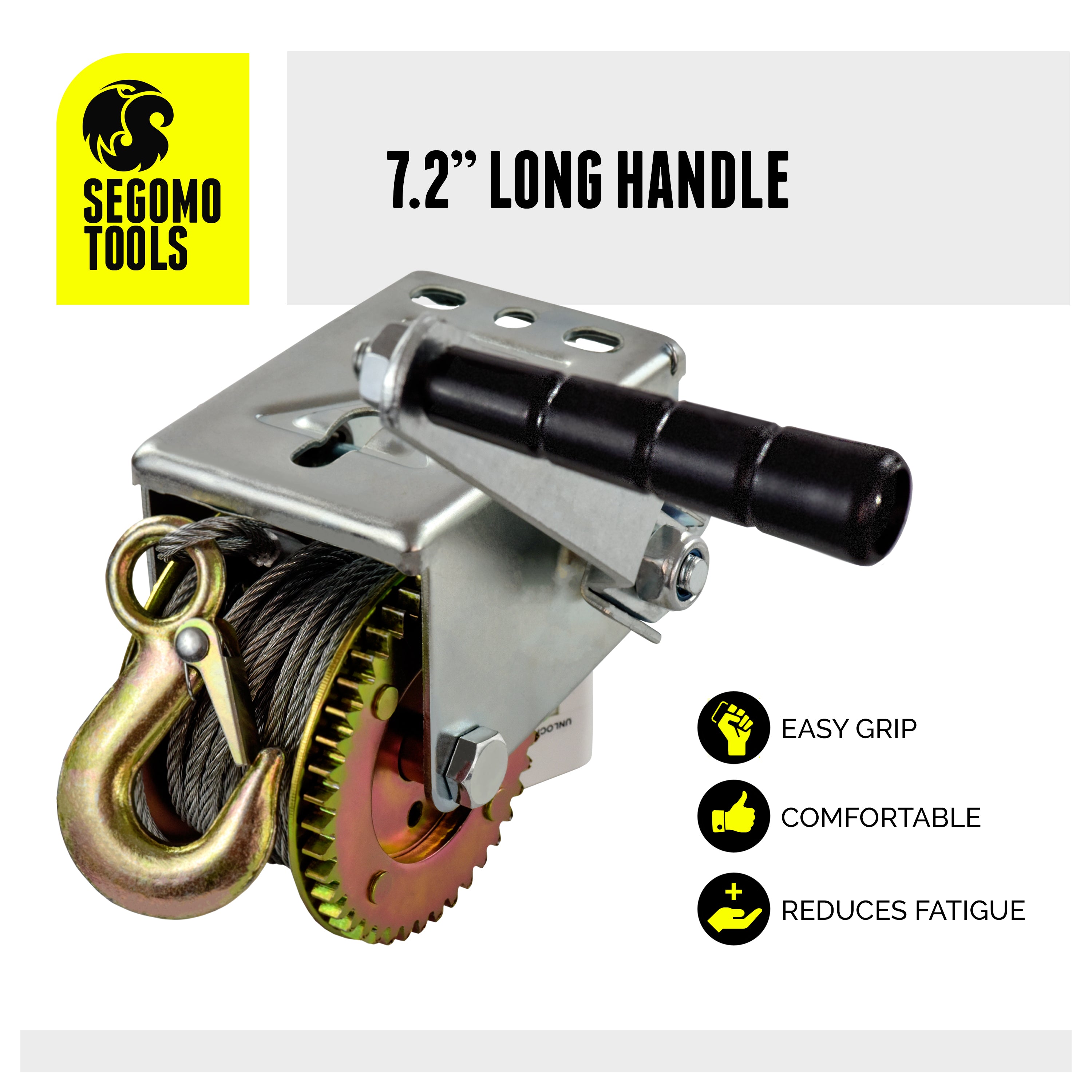 Segomo Tools Heavy Duty 600 Pound Manual, Two Way Ratchet 26.2 Foot Lo